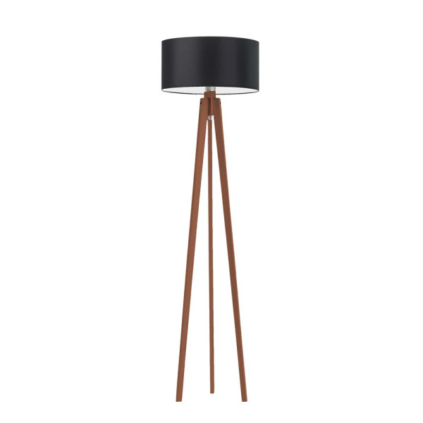 Lampa podłogowa MIAMI drewniana tripod Mahoń/ Czarny 1004115