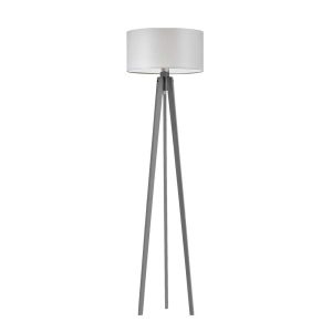 Lampa podłogowa MIAMI drewniana tripod Popielaty/ Jasny Szary 1004106 Lampa podłogowa MIAMI drewniana tripod Popielaty/ Jasny Szary 1004106