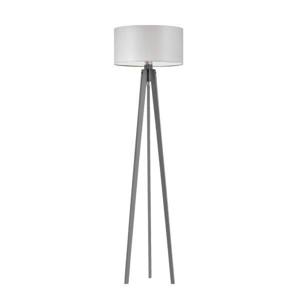 Lampa podłogowa MIAMI drewniana tripod Popielaty/ Jasny Szary 1004106