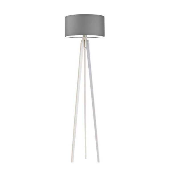 Lampa podłogowa MIAMI tripod design Biały/ Szary Stalowy 1004113