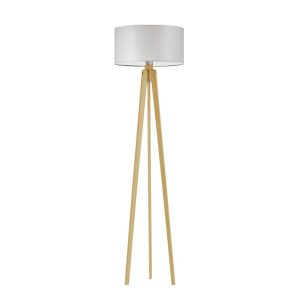 Lampa podłogowa MIAMI tripod design Dąb/ Jasny Szary 1003616 Lampa podłogowa MIAMI tripod design Dąb/ Jasny Szary 1003616