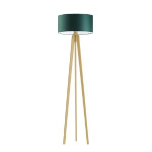Lampa podłogowa MIAMI tripod design Dąb/ Zieleń Butelkowa 1003651 Lampa podłogowa MIAMI tripod design Dąb/ Zieleń Butelkowa 1003651