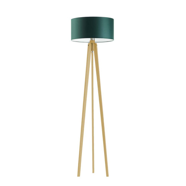 Lampa podłogowa MIAMI tripod design Dąb/ Zieleń Butelkowa 1003651