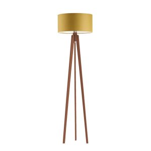 Lampa podłogowa MIAMI tripod design Mahoń/ Musztardowy 1003645 Lampa podłogowa MIAMI tripod design Mahoń/ Musztardowy 1003645