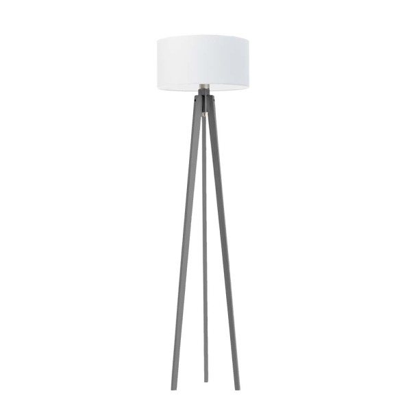 Lampa podłogowa MIAMI tripod design Popielaty/ Biały 1003635