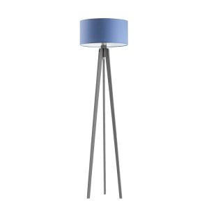 Lampa podłogowa MIAMI tripod design Popielaty/ Niebieski 1003659 Lampa podłogowa MIAMI tripod design Popielaty/ Niebieski 1003659