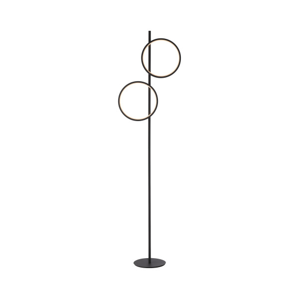 Lampa podłogowa MINI RITUS czarna LED 2x24W Ciepła biel 2580lm Just Light 883494