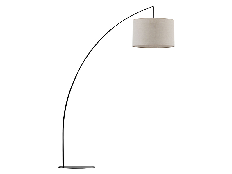 Lampa podłogowa Moby metalowa beżowo-szara 266360