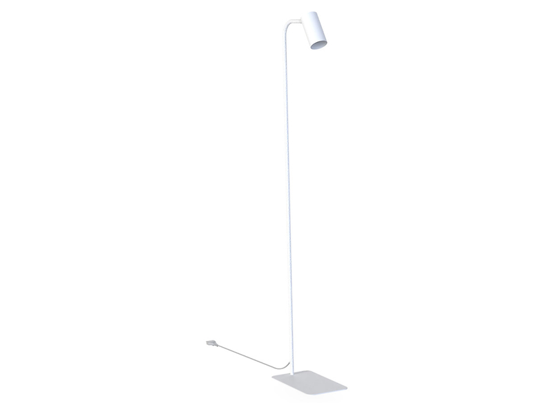 Lampa podłogowa Mono stalowa biała 44075