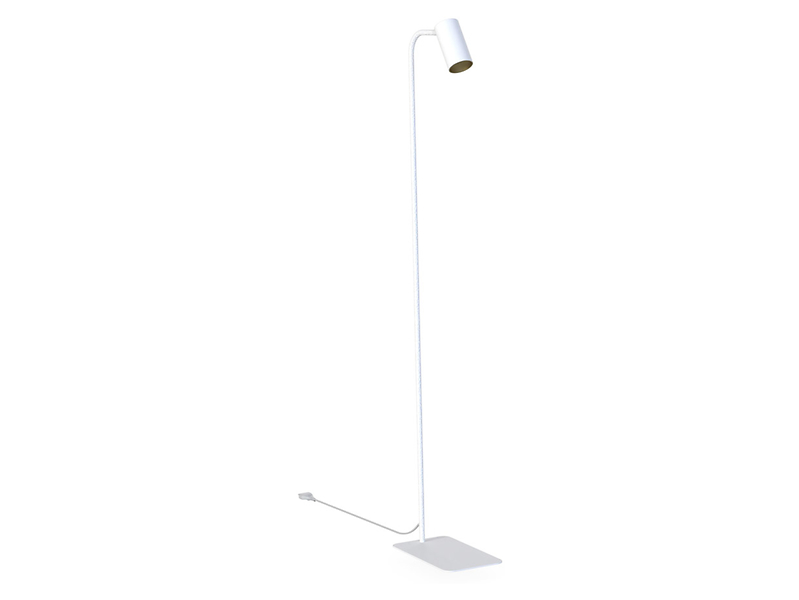 Lampa podłogowa Mono stalowa biało-złota 44084