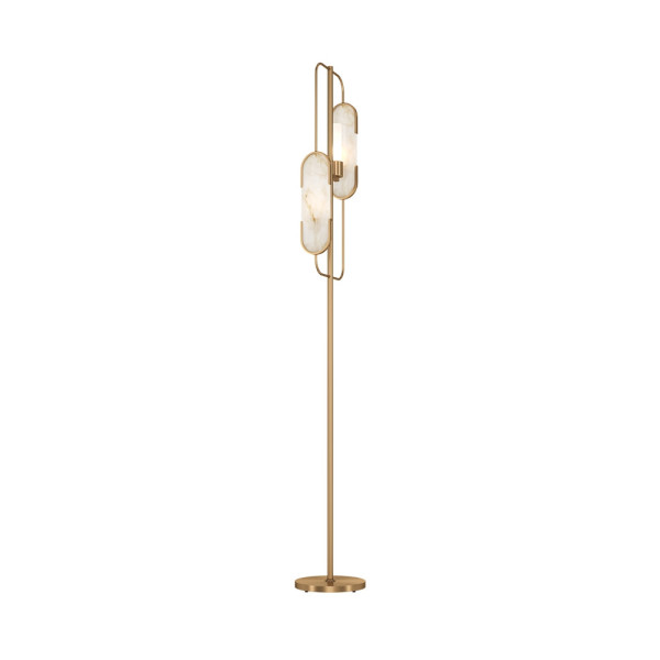 Lampa podłogowa mosiężno-złota MARMO 2xG9x40W wym:160x23x23cm Maytoni 891810