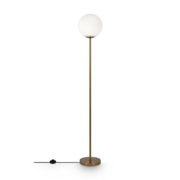 Lampa podłogowa mosiężno-złota RING 1xE27x60W wym:155x25x25cm Maytoni 883462