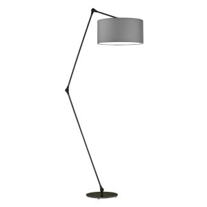 Lampa podłogowa na wysięgniku BARI Czarny – Szary Stalowy 872539 Lampa podłogowa na wysięgniku BARI Czarny – Szary Stalowy 872539
