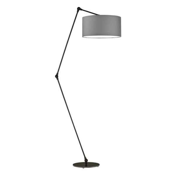 Lampa podłogowa na wysięgniku BARI Czarny - Szary Stalowy 872539