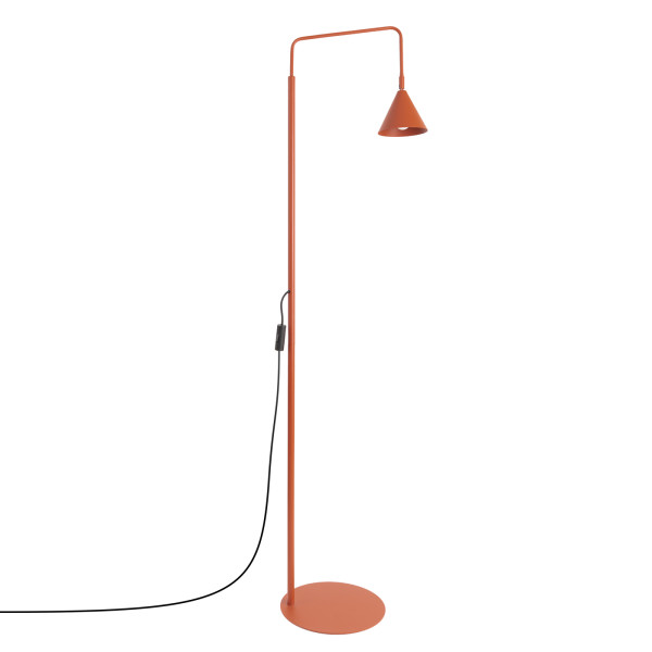 Lampa podłogowa NOX 1-punktowa stalowa ochra czerwona 1069116
