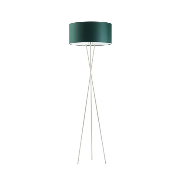 Lampa podłogowa PARYŻ nowoczesna do sypialni Srebrny/ Zieleń Butelkowa 900154