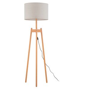 Lampa podłogowa Perez tkaninowa szara 56814