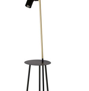 Lampa podłogowa PERRET czarny+złoty matowy 2x15w gu10 klosz czarny 795662