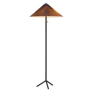 Lampa podłogowa Plisado 2-punktowa szaro-czarna 223766