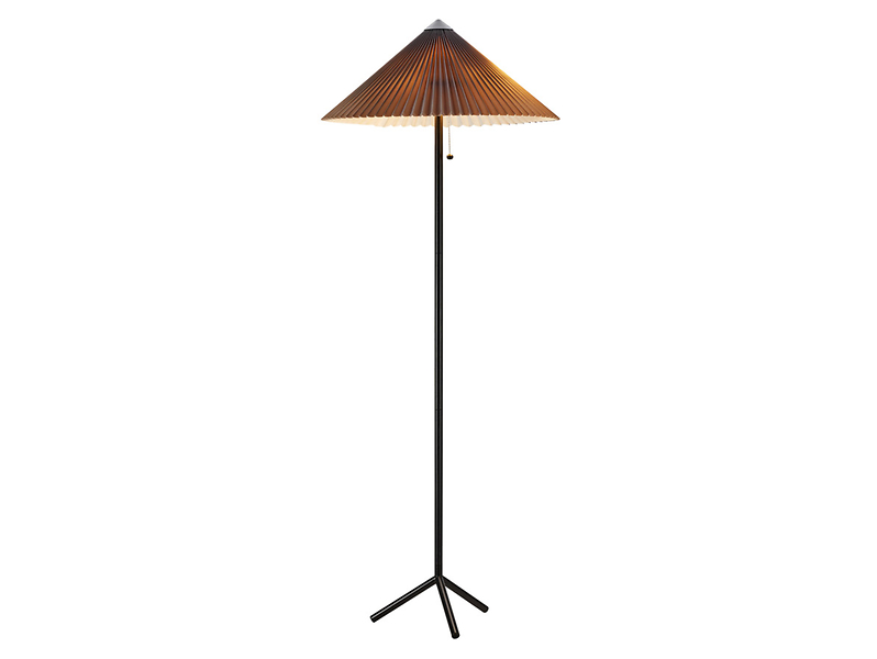 Lampa podłogowa Plisado 2-punktowa szaro-czarna 223766