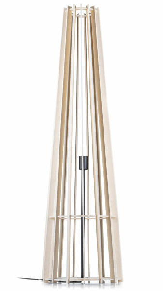 Lampa podłogowa Plywood 130 cm nowoczesna boho słup ze sklejki i metalu E27 1068265