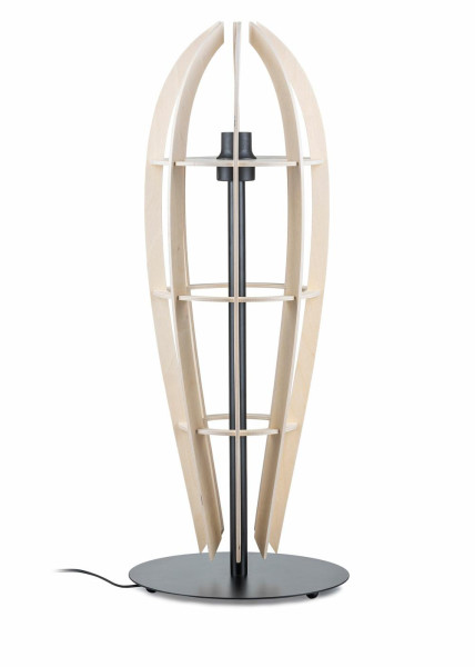 Lampa podłogowa PLYWOOD boho ze sklejki beżowa 81 cm E27 LED do salonu 1068270