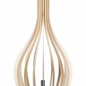 Lampa podłogowa Plywood skandynawska boho beżowa sklejka metal 148 cm E27 1068268