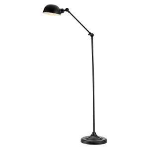 Lampa podłogowa Portland metalowa czarna 57599 Lampa podłogowa Portland metalowa czarna 57599