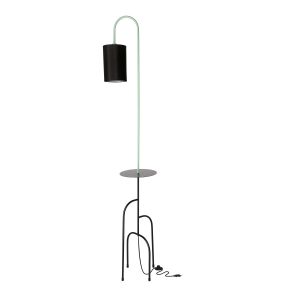 Lampa podłogowa RAVELLO czarny+zielony 1x40w e14 abażur czarny 360448 Lampa podłogowa RAVELLO czarny+zielony 1x40w e14 abażur czarny 360448