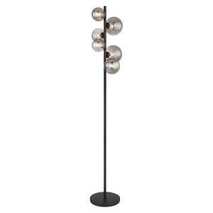 Lampa podłogowa Riha 5-punktowa szklana czarna 134602 Lampa podłogowa Riha 5-punktowa szklana czarna 134602