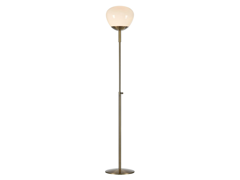 Lampa podłogowa Rise metalowa biało-złota 44886