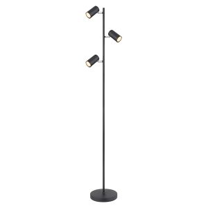 Lampa podłogowa Robby LED 3-punktowa metalowa czarna 134594 Lampa podłogowa Robby LED 3-punktowa metalowa czarna 134594
