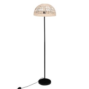 LAMPA PODŁOGOWA Rory czarna ABAŻUR Z RATTANU E27 431291 LAMPA PODŁOGOWA Rory czarna ABAŻUR Z RATTANU E27 431291