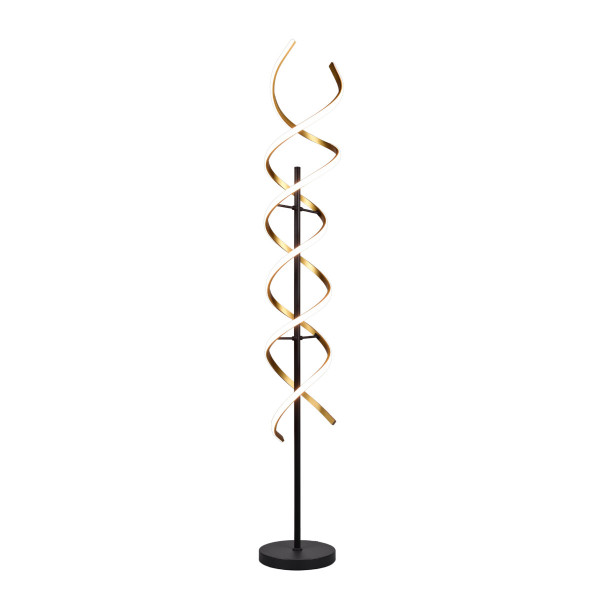 Lampa podłogowa SEQUENCE czarno-biało złota LED 1x32W 4000lm Trio 883442