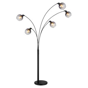 Lampa podłogowa Seymour 5-punktowa metalowa czarna 134601 Lampa podłogowa Seymour 5-punktowa metalowa czarna 134601