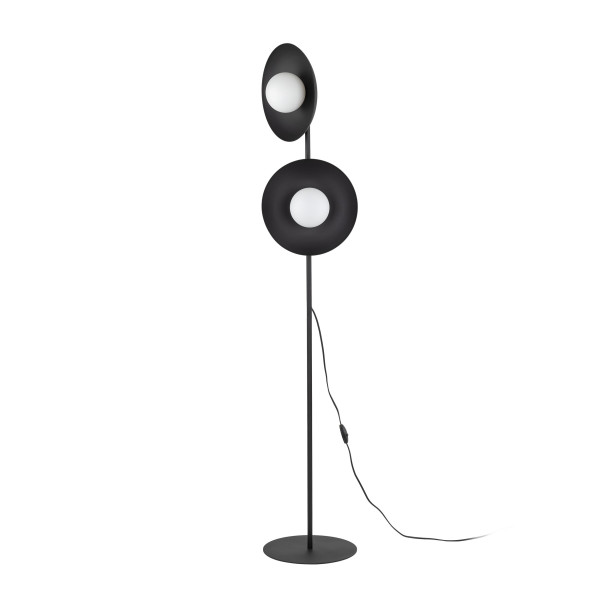 Lampa podłogowa slate black glass lampa podłogowa 2xg9 736748