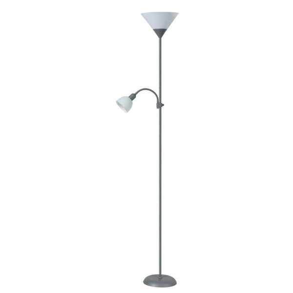 Lampa podłogowa srebrno-biała Action 2xE27x60W wym:178x24,2x24,2cm Rabalux 954065