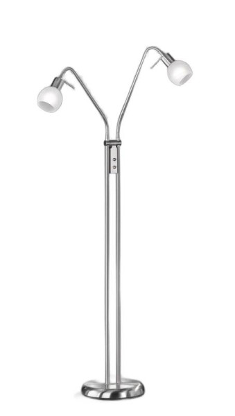 Lampa podłogowa srebrno-biała ANTIBES 2xE14x28W wym:125x55x25cm RL 1050142