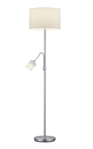 Lampa podłogowa srebrno-biała HOTEL 2xE27x20W wym:170x40x40cm Trio 1050101