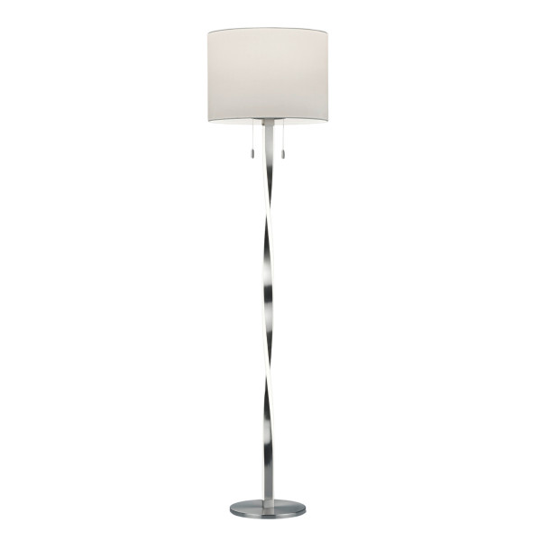 Lampa podłogowa srebrno-biała NANDOR 3xE27x74W wym:160,5x40x40cm Trio 891826