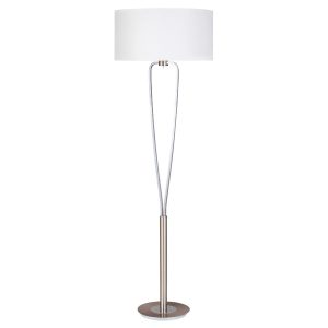 Lampa podłogowa srebrno-biała PARIS 1xE27x60W wym:160x50x50cm Trio 883403 Lampa podłogowa srebrno-biała PARIS 1xE27x60W wym:160x50x50cm Trio 883403