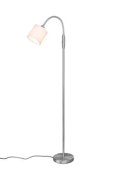 Lampa podłogowa srebrno-biała TOMMY 1xE14x40W wym:130x20x20cm RL 891726