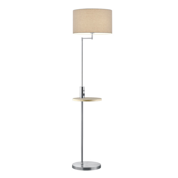 Lampa podłogowa srebrno-kremowa CLAAS 1xE27x60W wym:160x40x40cm Trio 883470