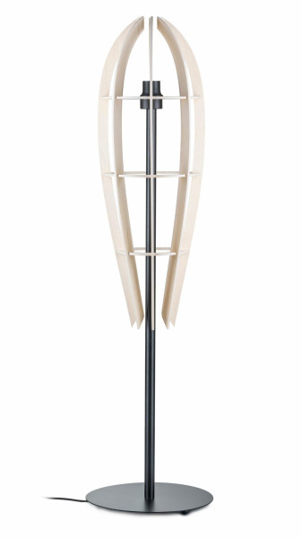 Lampa podłogowa stojąca BOHO Plywood 120 cm naturalna beżowa sklejka metal 1068266
