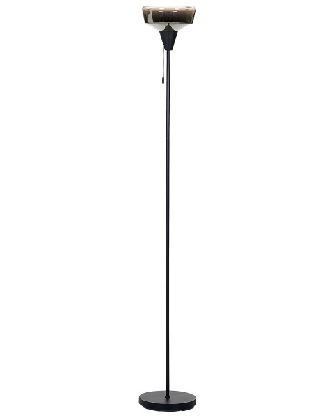 Lampa podłogowa stojąca czarno-srebrna 61117
