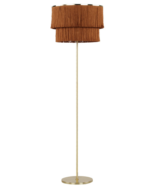 Lampa podłogowa stojąca metalowa brązowa 188155