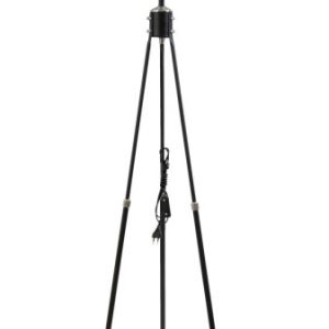 Lampa podłogowa stojąca trójnóg Sztaluga regulowana do 160 cm czarny abażur 1046304 Lampa podłogowa stojąca trójnóg Sztaluga regulowana do 160 cm czarny abażur 1046304