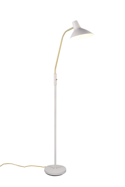 Lampa podłogowa szaro-mosiężna TRAVELLER 1xE27x10W wym:145x58x23cm Trio 883369