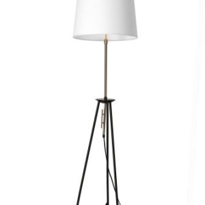 Lampa podłogowa TAFLO czarno złota 1x60w e27 abażur biały 360450 Lampa podłogowa TAFLO czarno złota 1x60w e27 abażur biały 360450