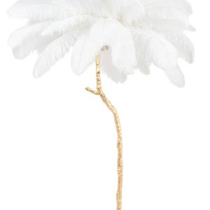 Lampa podłogowa TIFFANY 175 biała mosiądz / naturalne pióra 326298 Lampa podłogowa TIFFANY 175 biała mosiądz / naturalne pióra 326298